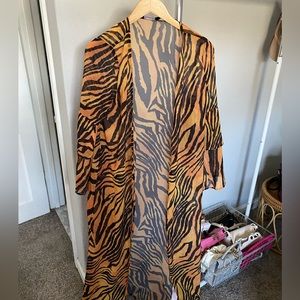 Tiger Print Beach Cover Up